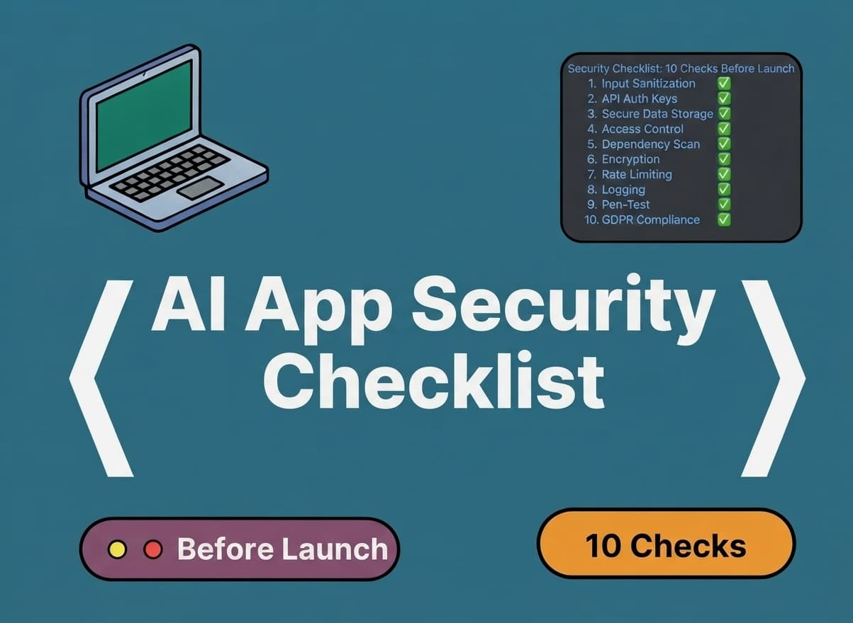 AI App Security Checklist: 10 Checks Before Launch